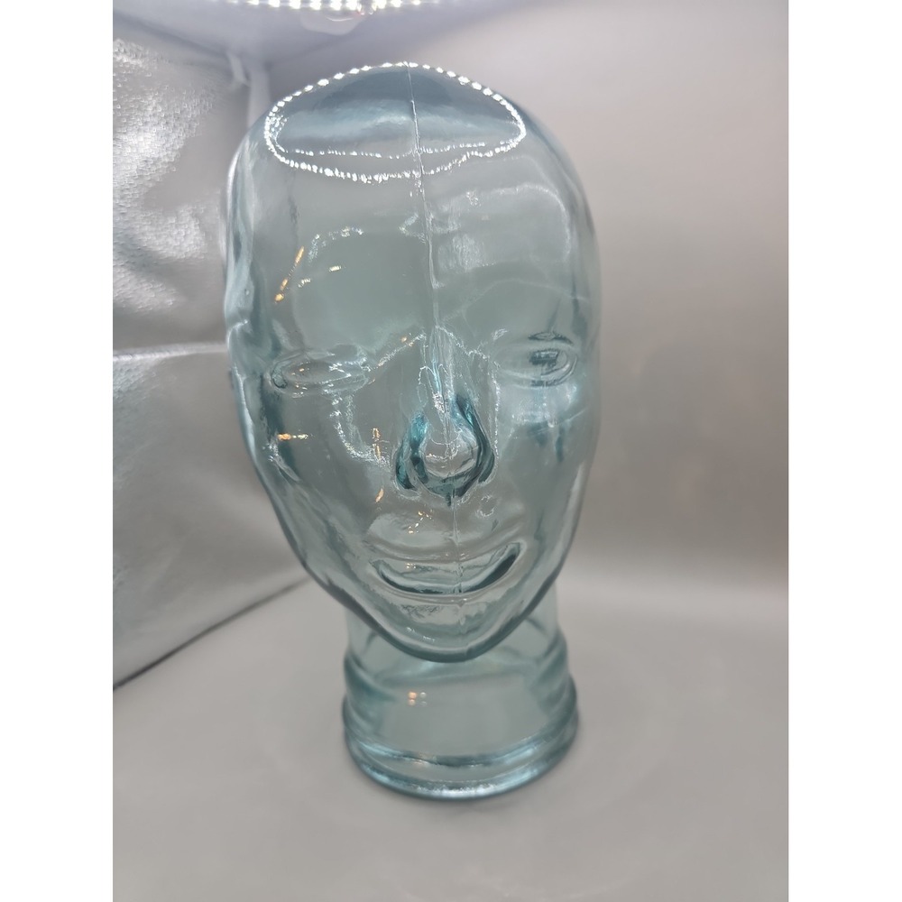 Vidrios San Miguel 11.5" Recycled Glass Life Size Bust Head Mannequin Display